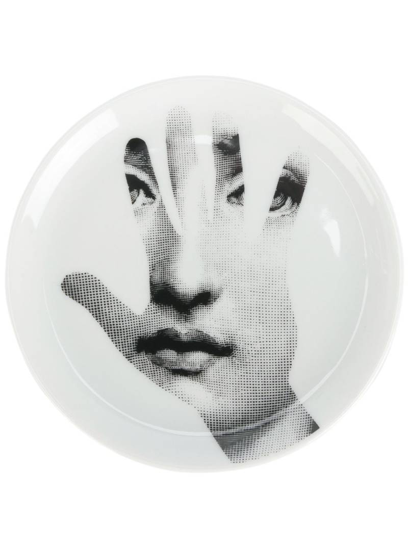 Fornasetti hand face print coaster - White von Fornasetti