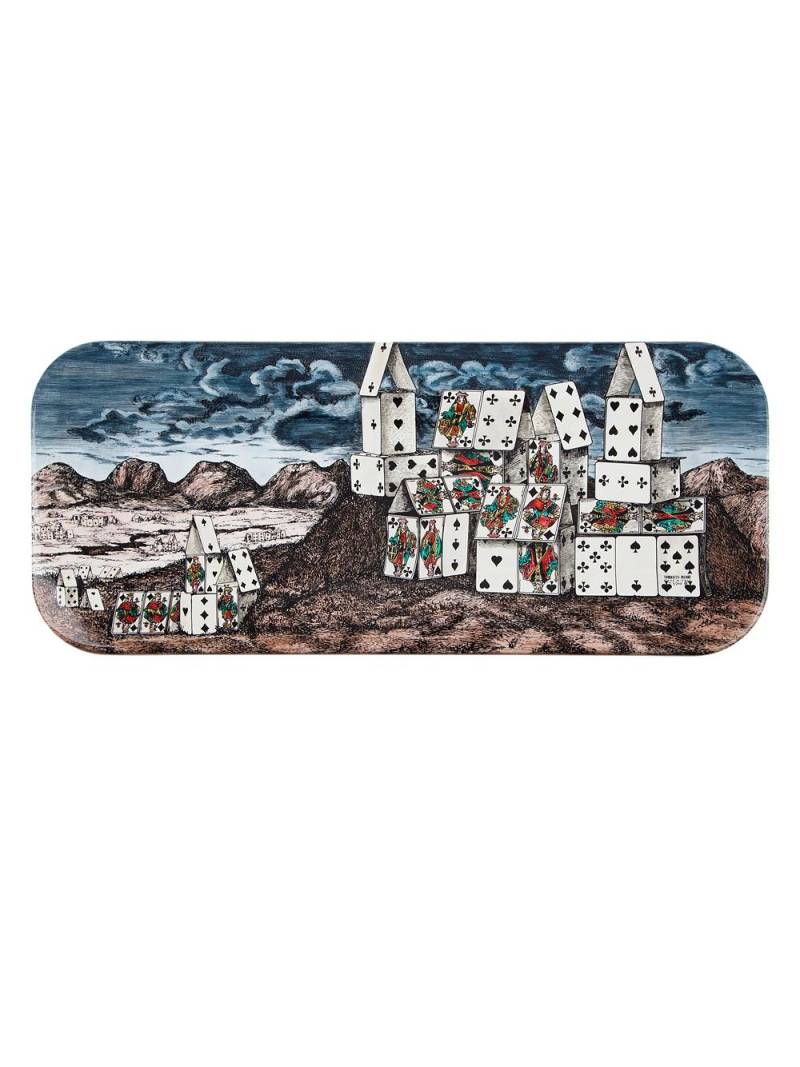 Fornasetti illustrated card tray - Blue von Fornasetti