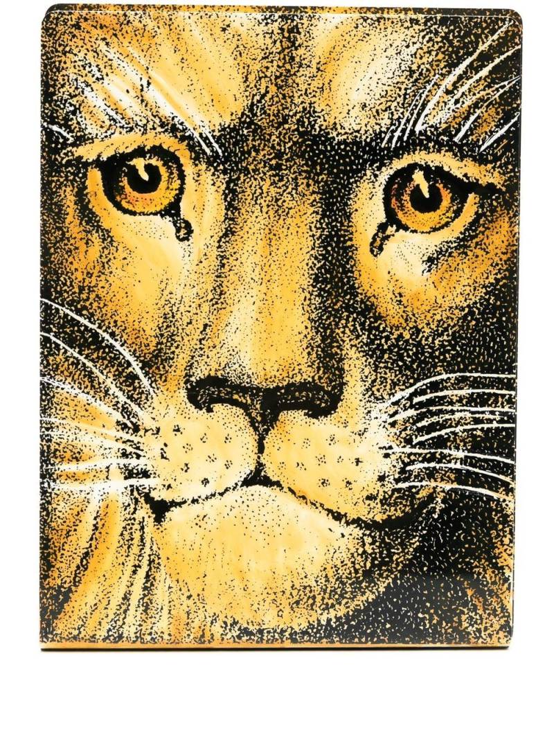 Fornasetti lion-head print bookends - Yellow von Fornasetti