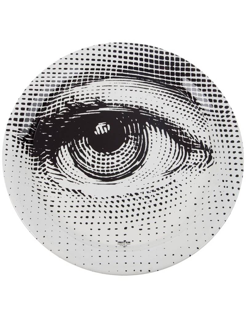 Fornasetti monochrome eye tray - White von Fornasetti