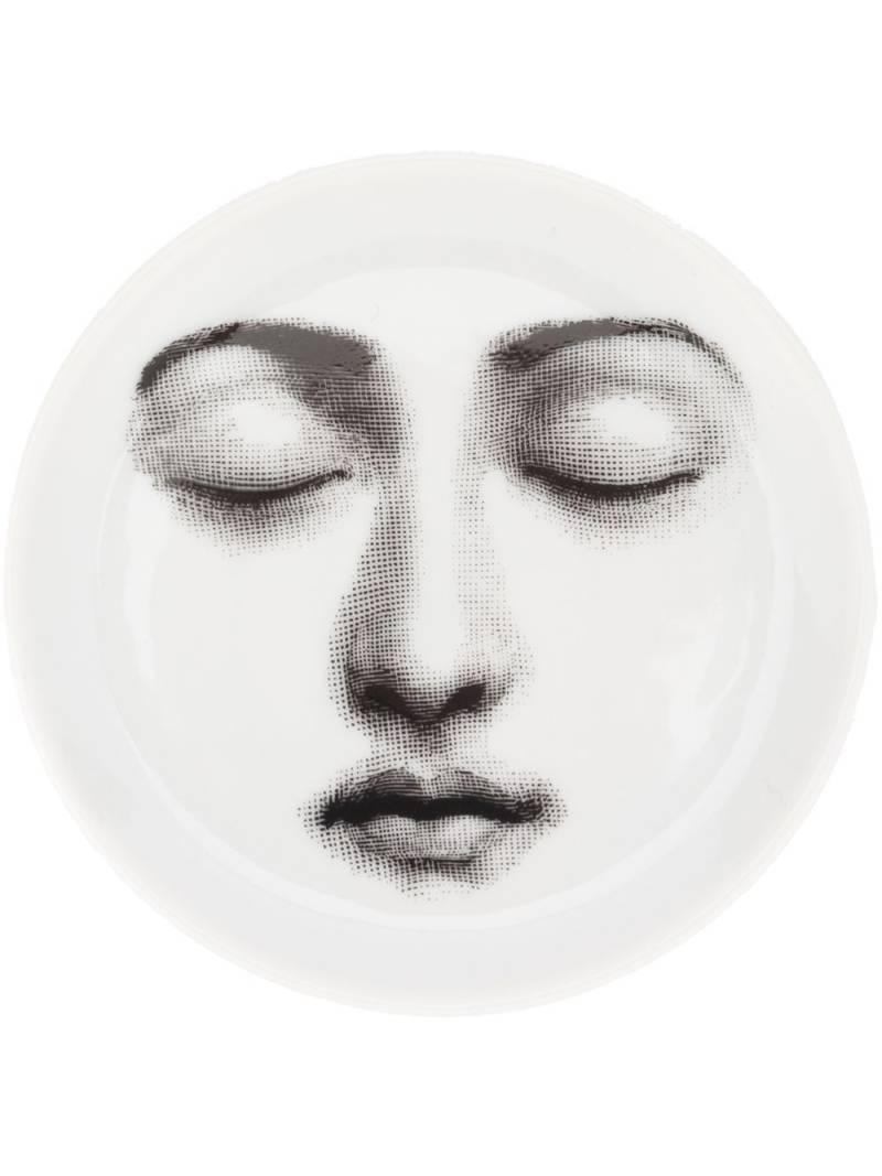 Fornasetti sleeping face coaster - White von Fornasetti