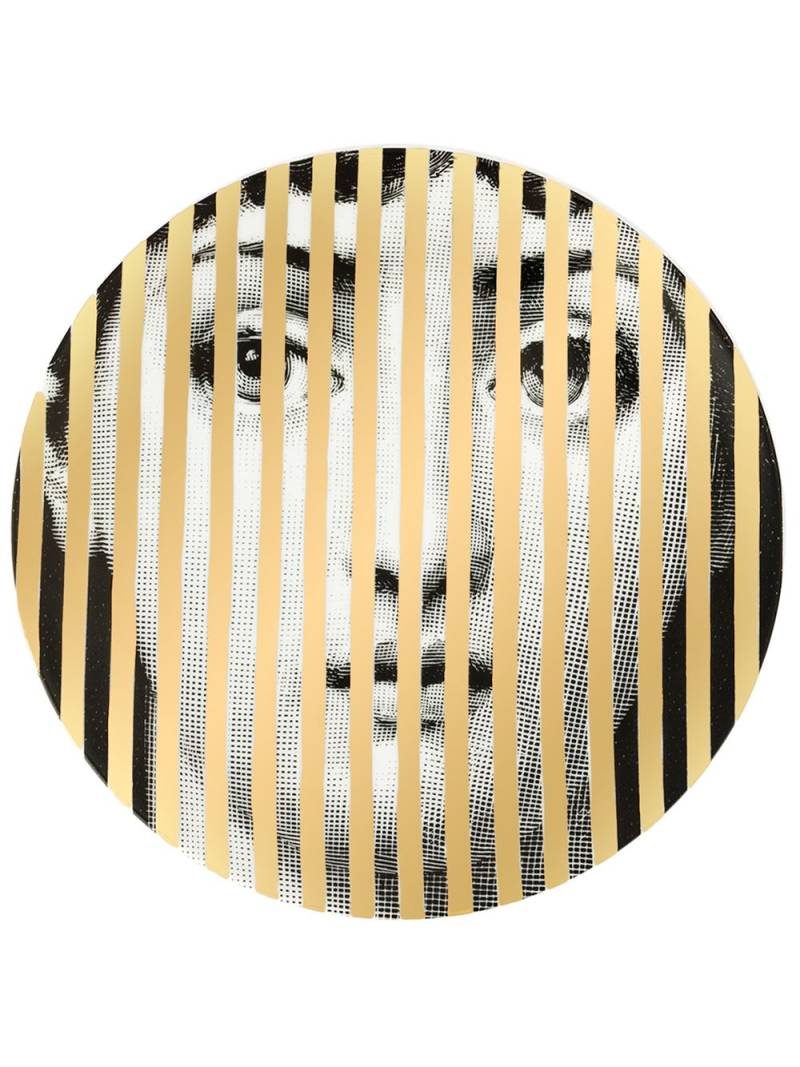 Fornasetti striped face plate - Multicolour von Fornasetti