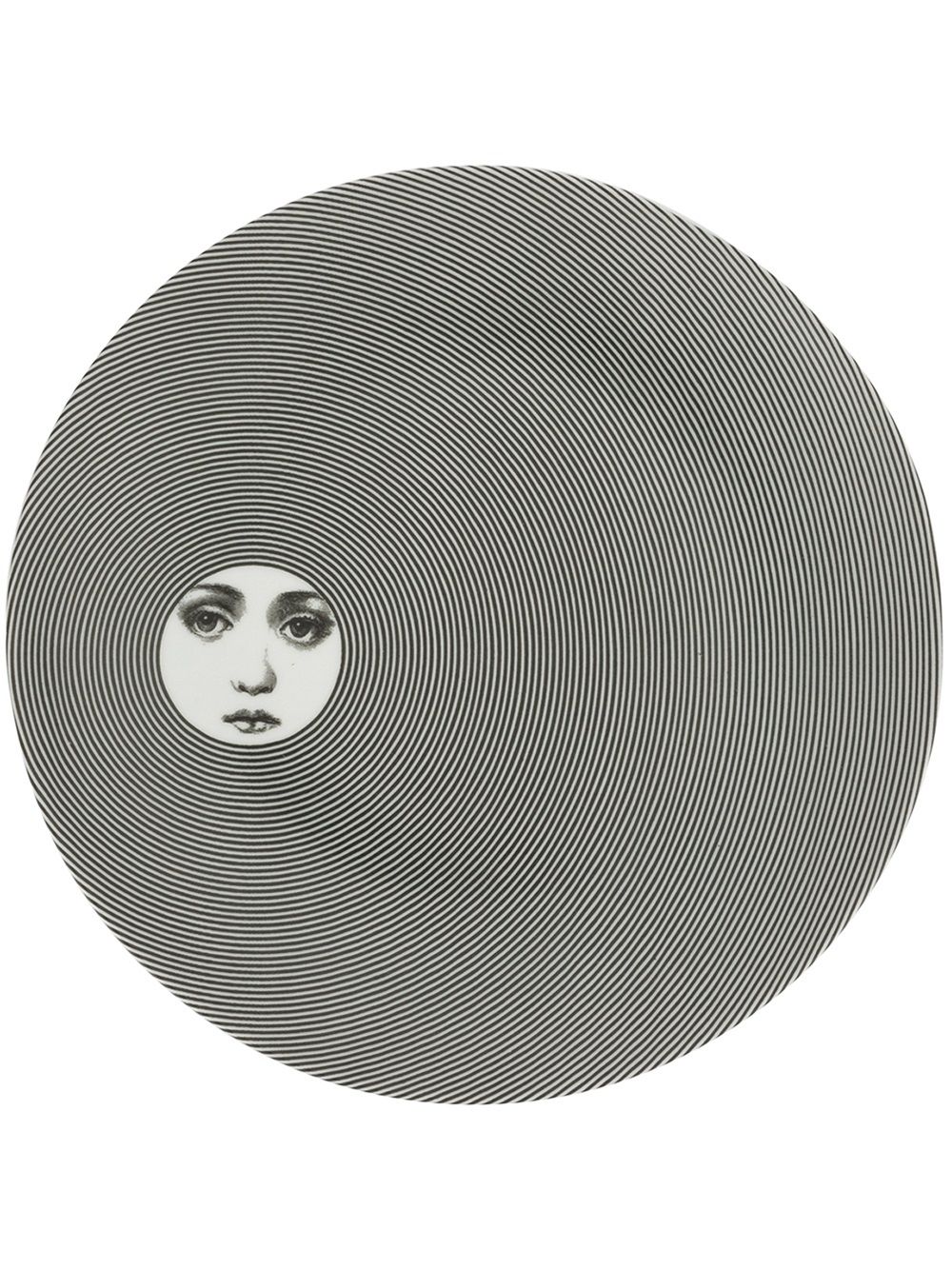 Fornasetti striped plate - Black von Fornasetti