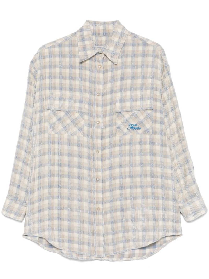 Forte Dei Marmi Couture check-pattern shirt - Neutrals von Forte Dei Marmi Couture