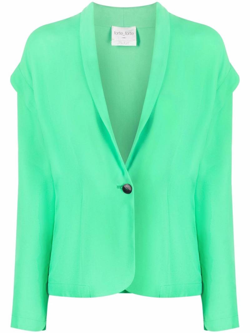 Forte Forte drop-shoulder single-breasted blazer - Green von Forte Forte