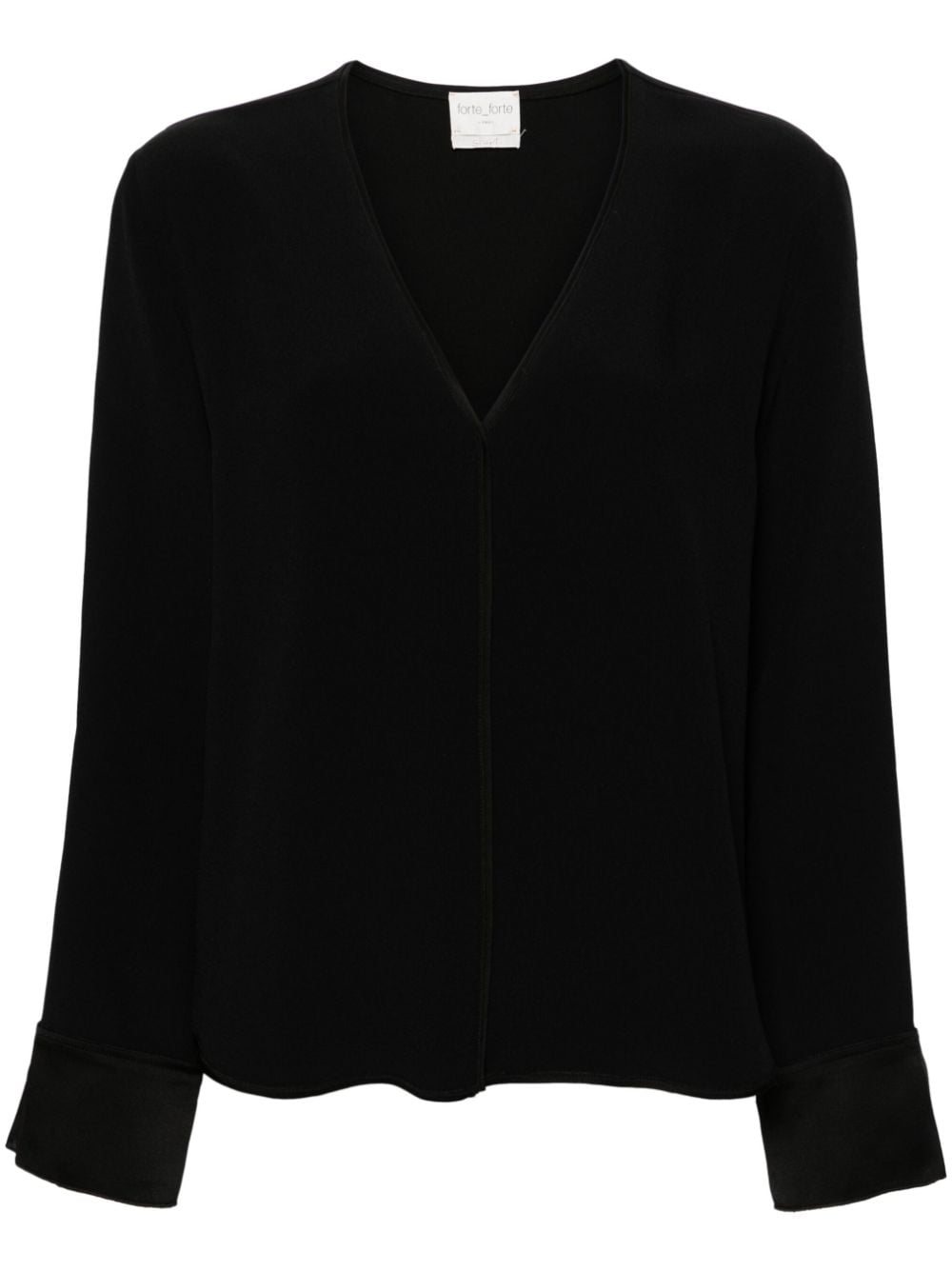 Forte Forte V-neck crepe blouse - Black von Forte Forte