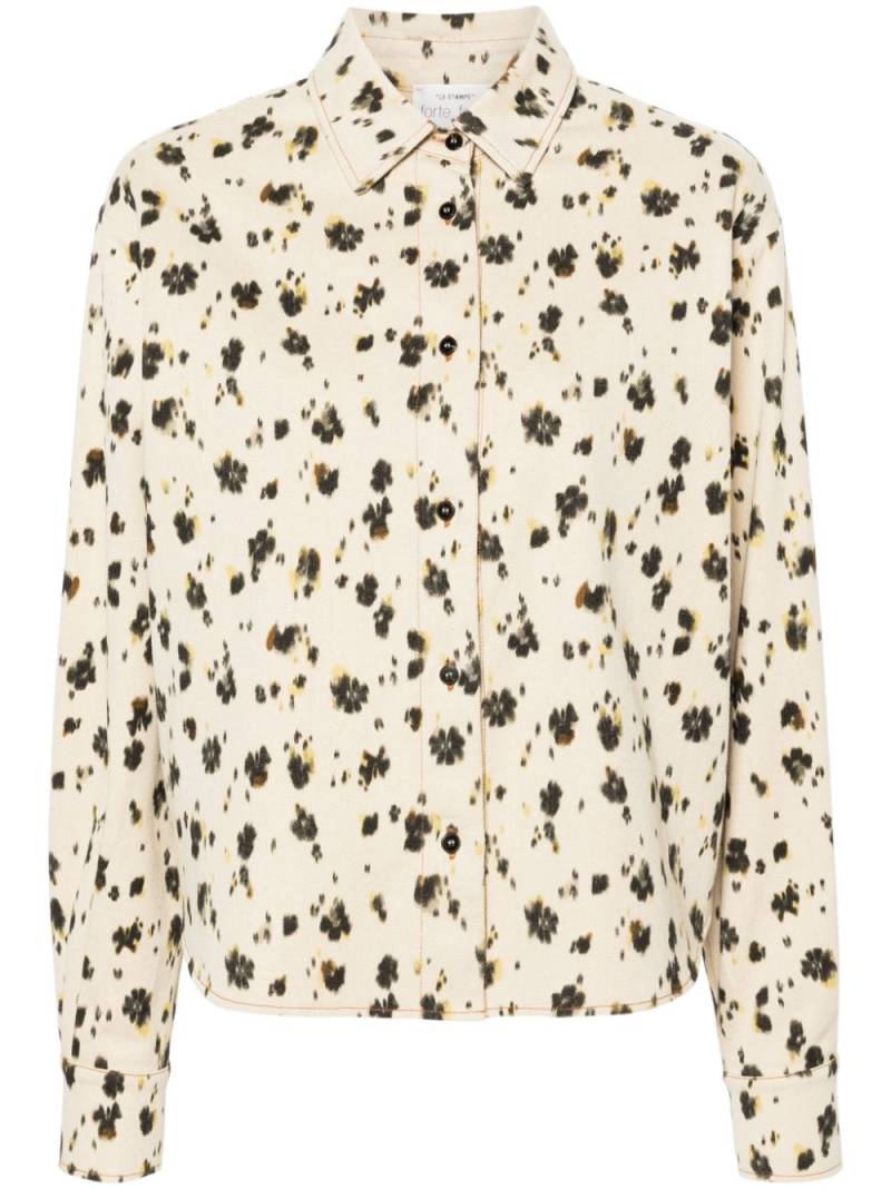 Forte Forte abstract-print twill shirt - Neutrals von Forte Forte