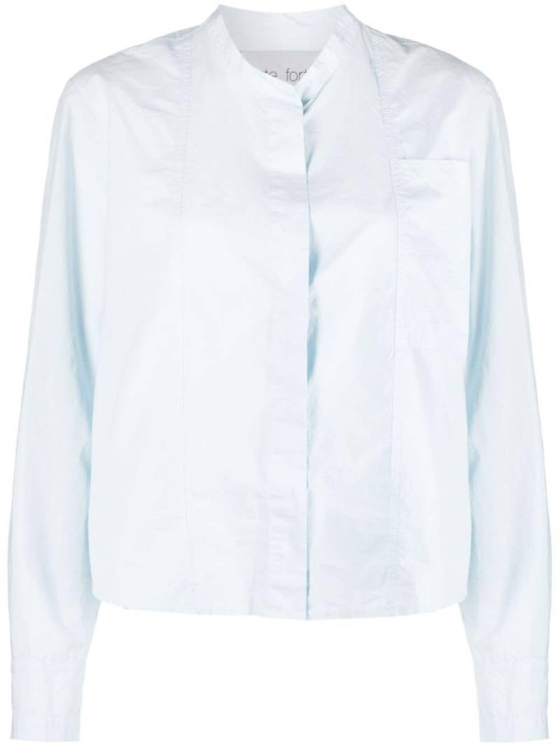 Forte Forte band-collar poplin cotton shirt - Blue von Forte Forte