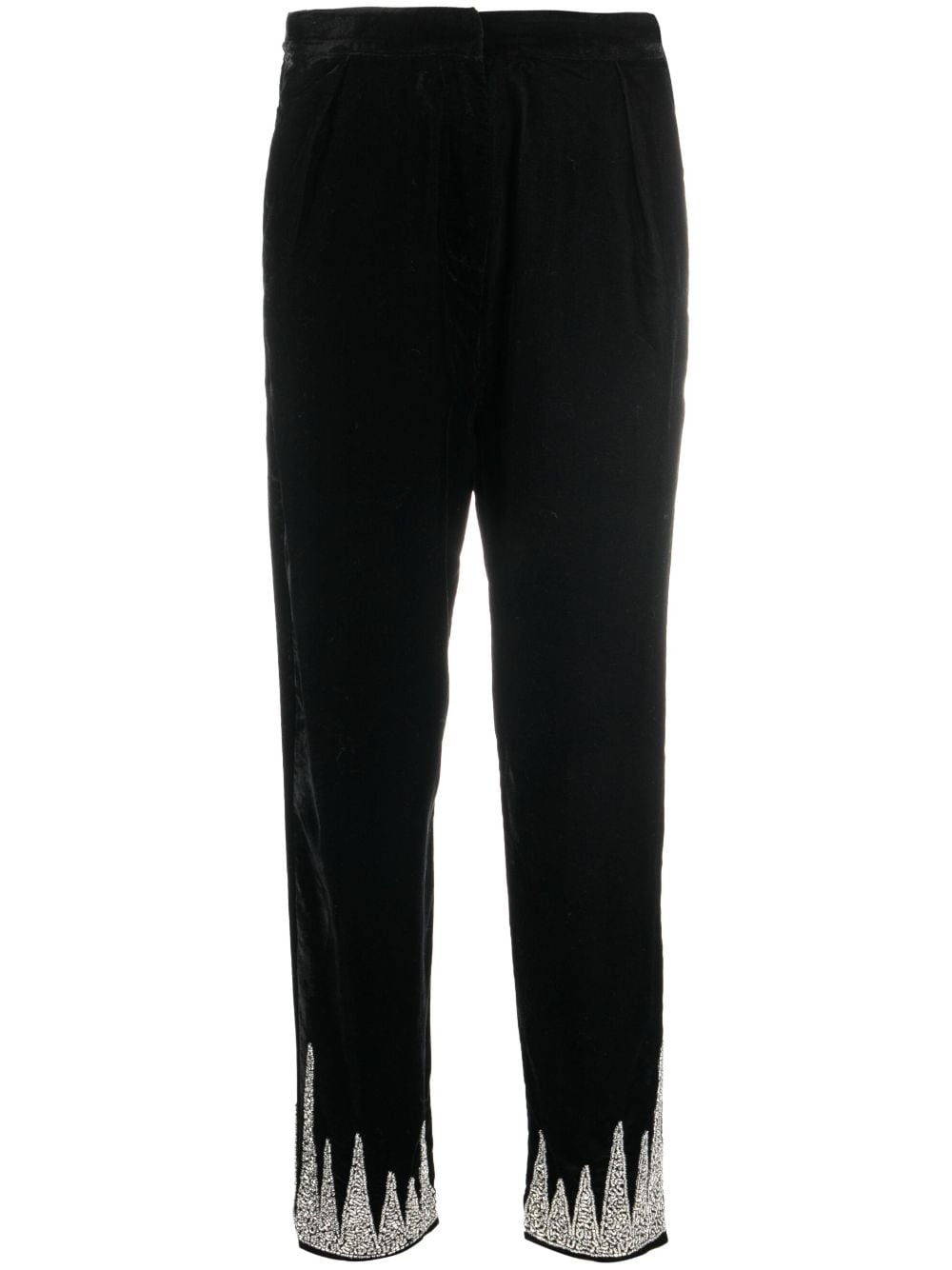 Forte Forte bead-embellished velvet trousers - Black von Forte Forte