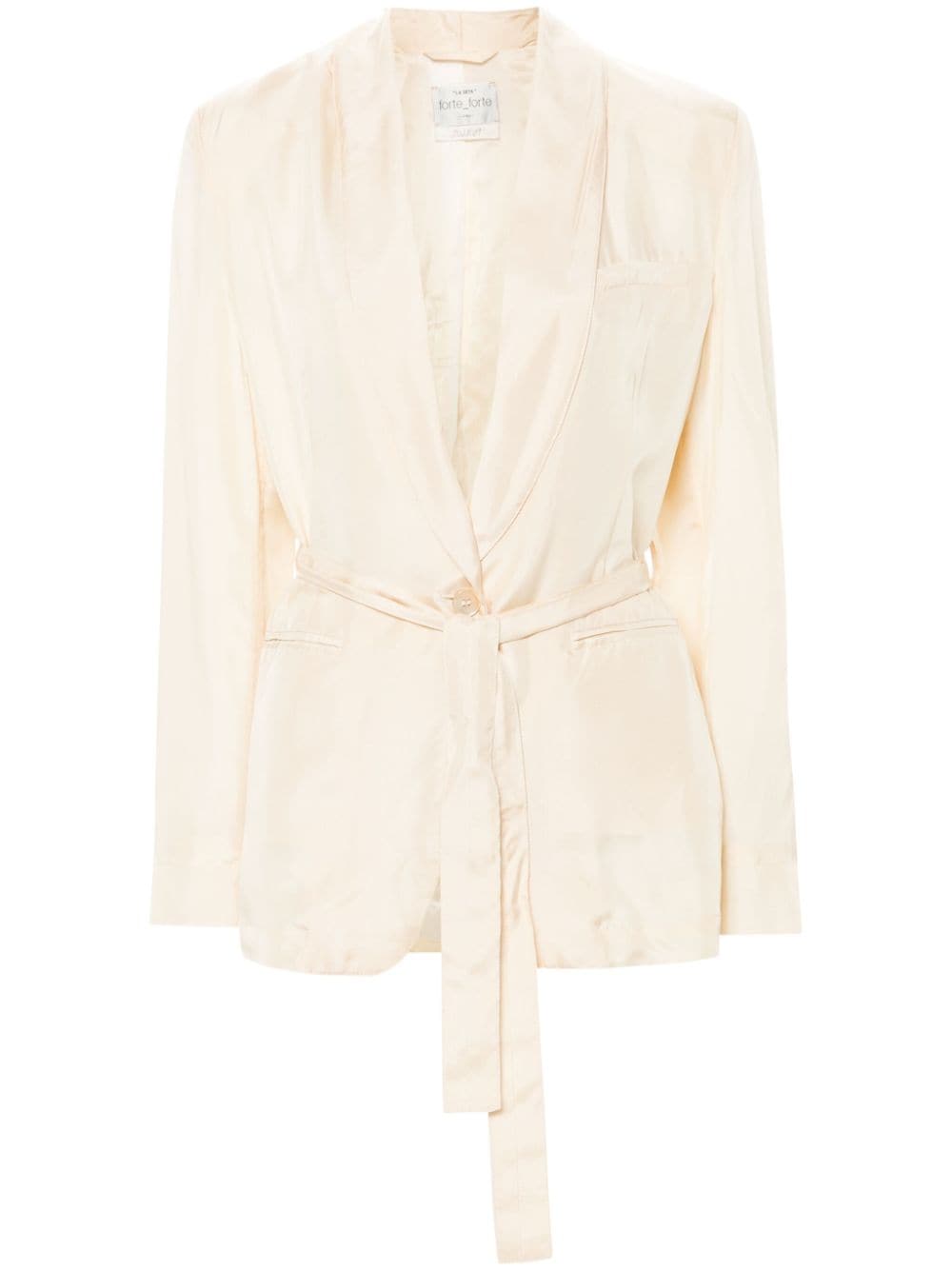 Forte Forte belted silk blazer - Neutrals von Forte Forte