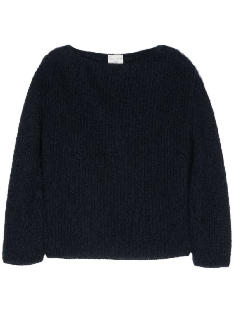 Forte Forte boat-neck brushed jumper - Blue von Forte Forte