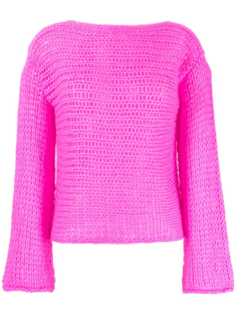 Forte Forte boat-neck open-knit jumper - Pink von Forte Forte