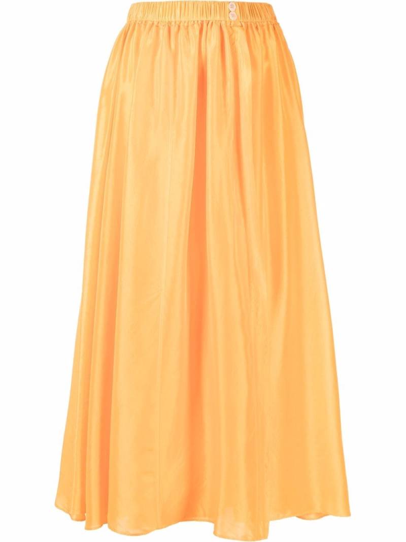 Forte Forte button-detail pleated midi skirt - Orange von Forte Forte