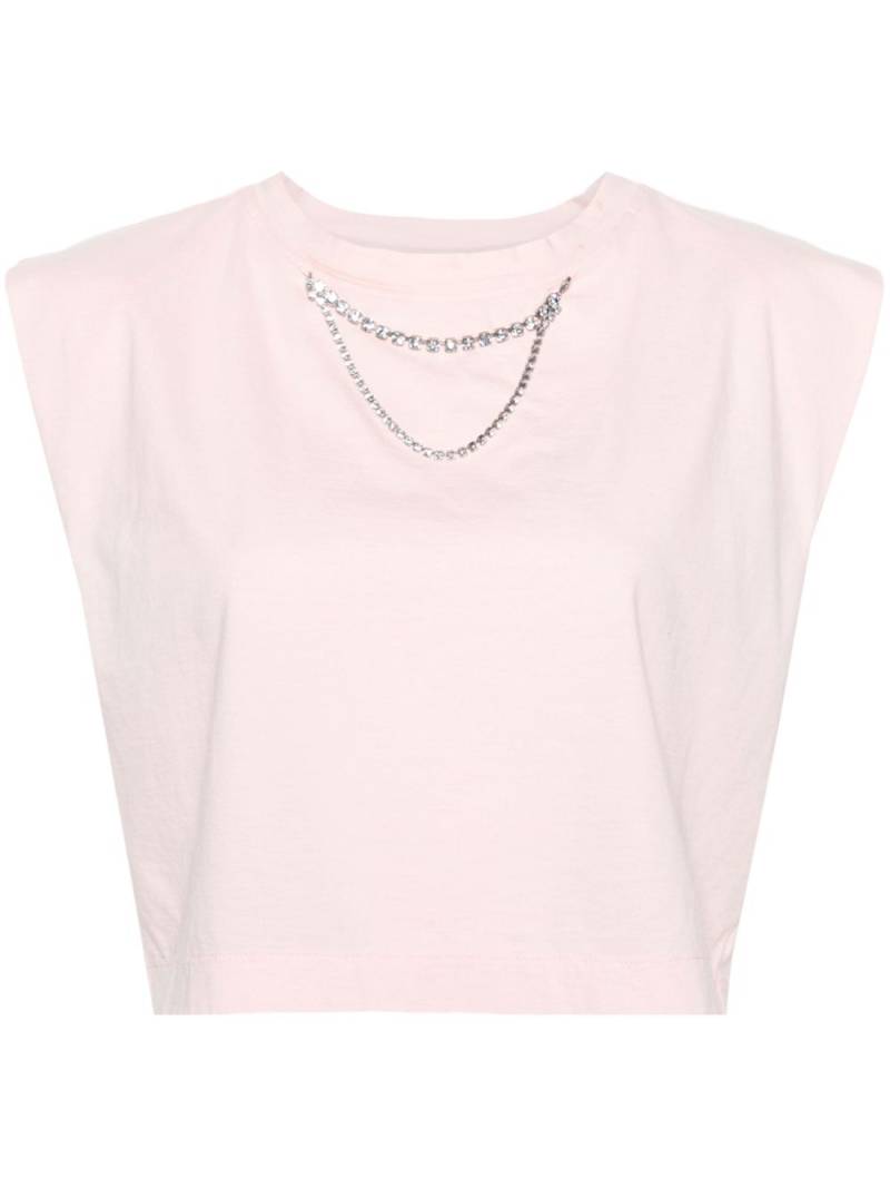 Forte Forte chain-detail cotton crop top - Pink von Forte Forte