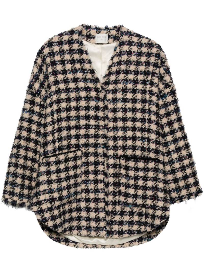 Forte Forte check-pattern tweed coat - Blue von Forte Forte