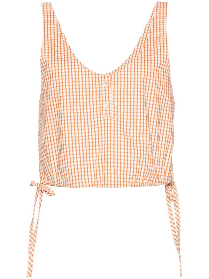 Forte Forte checked cropped top - Orange von Forte Forte