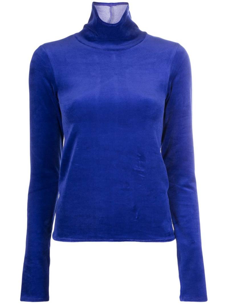 Forte Forte chenille-texture high-neck T-shirt - Blue von Forte Forte