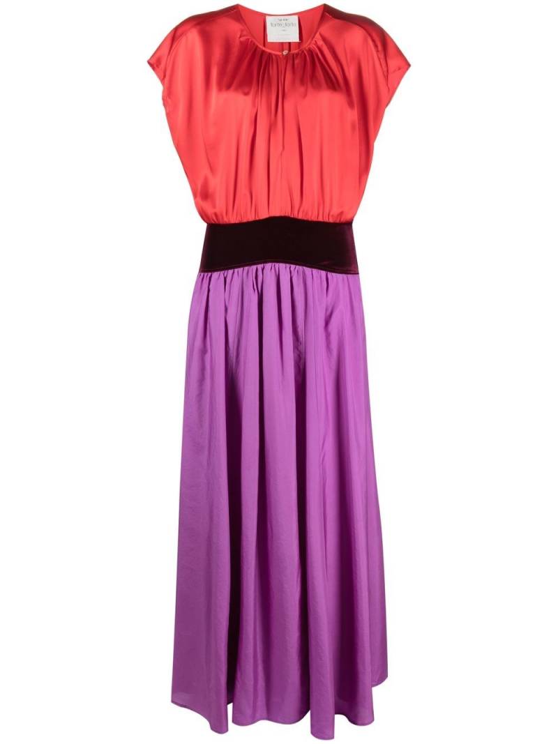 Forte Forte colour-block silk maxi dress - Purple von Forte Forte