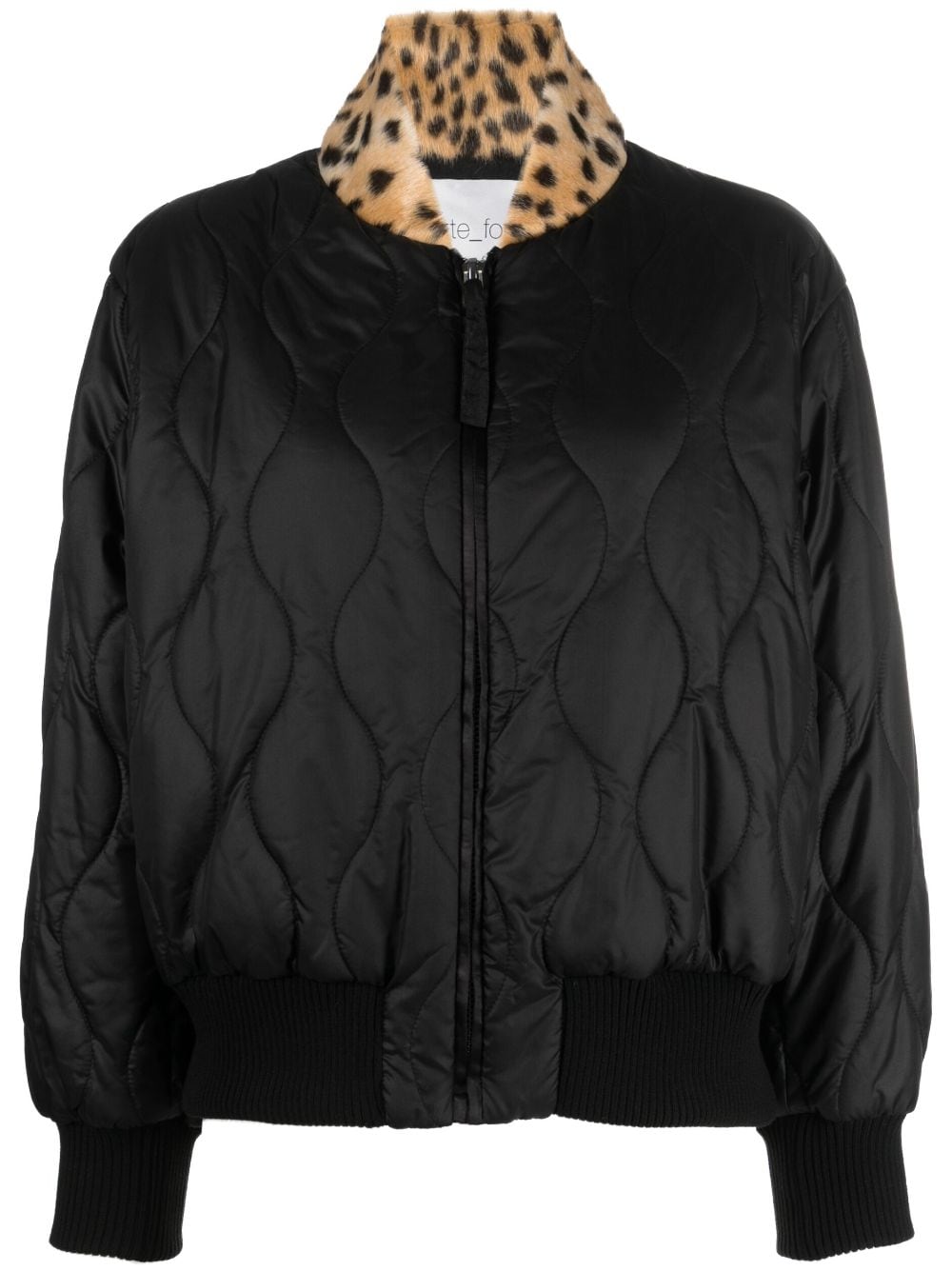 Forte Forte contrasting-collar bomber jacket - Black von Forte Forte