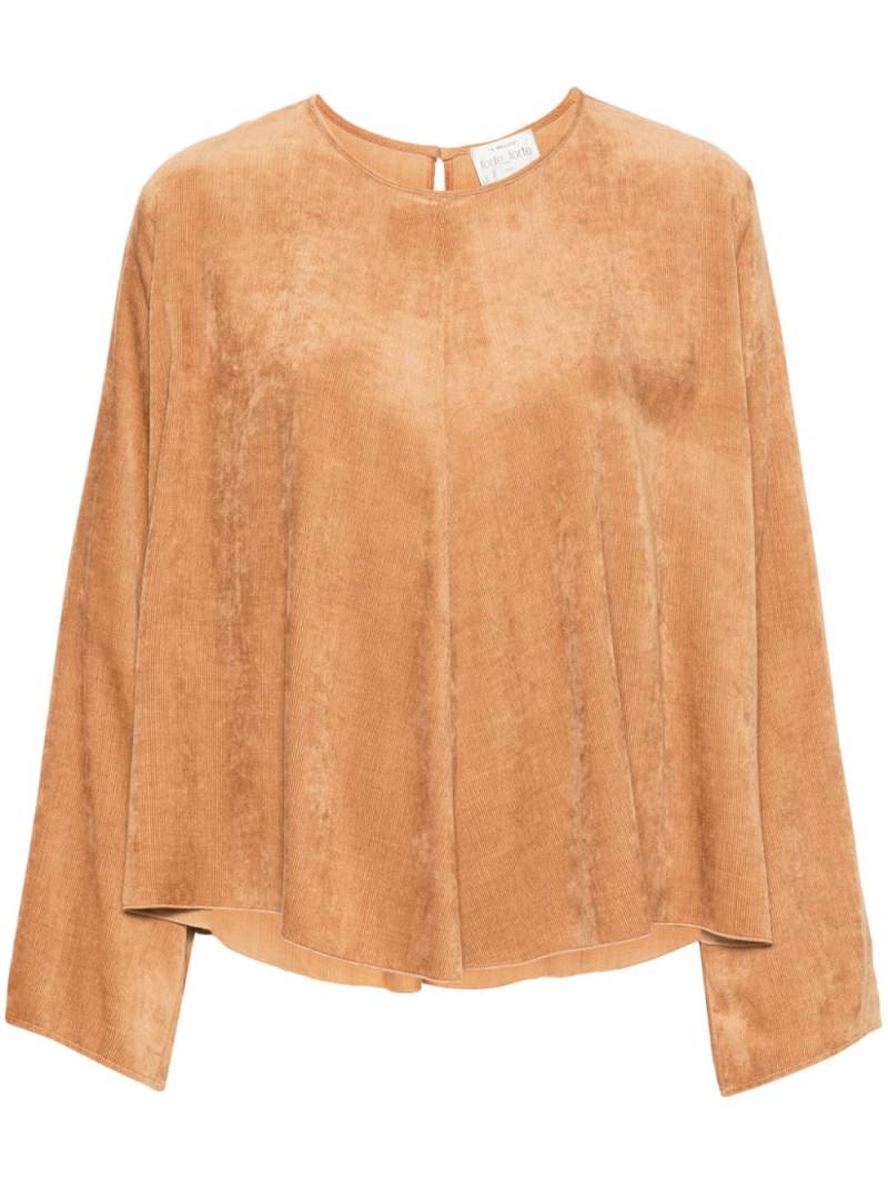 Forte Forte corduroy round-neck blouse - Brown von Forte Forte