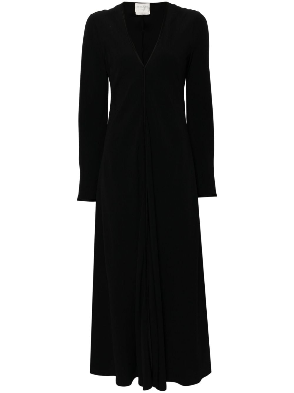 Forte Forte crepe long-sleeve dress - Black von Forte Forte