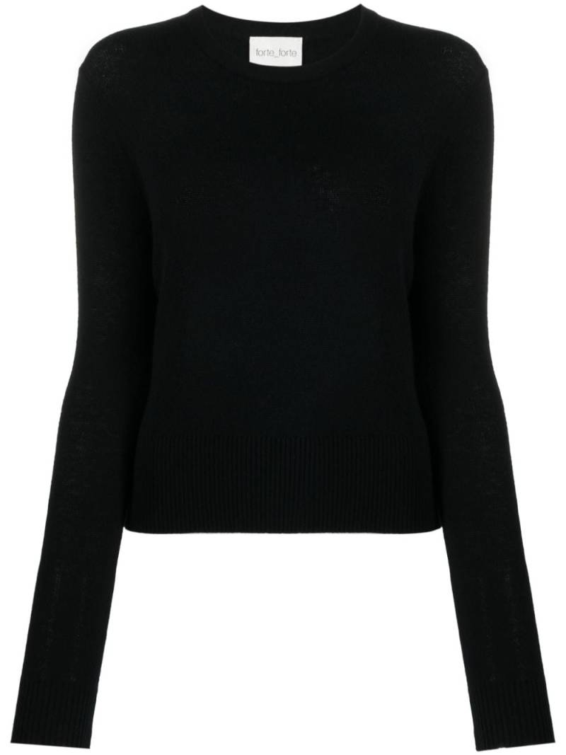 Forte Forte crew-neck fine-knit jumper - Black von Forte Forte