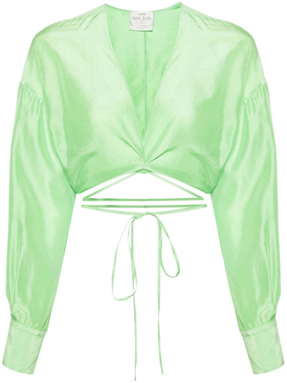 Forte Forte cropped silk blouse - Green von Forte Forte