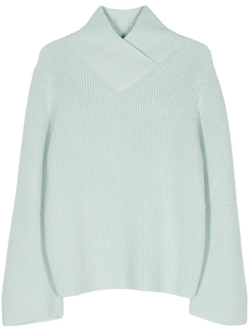 Forte Forte crossover-neck chunky-knit jumper - Blue von Forte Forte