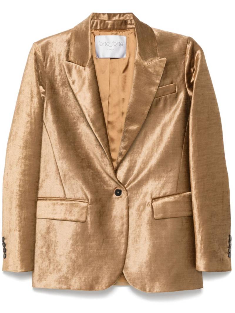 Forte Forte crushed-velvet blazer - Gold von Forte Forte