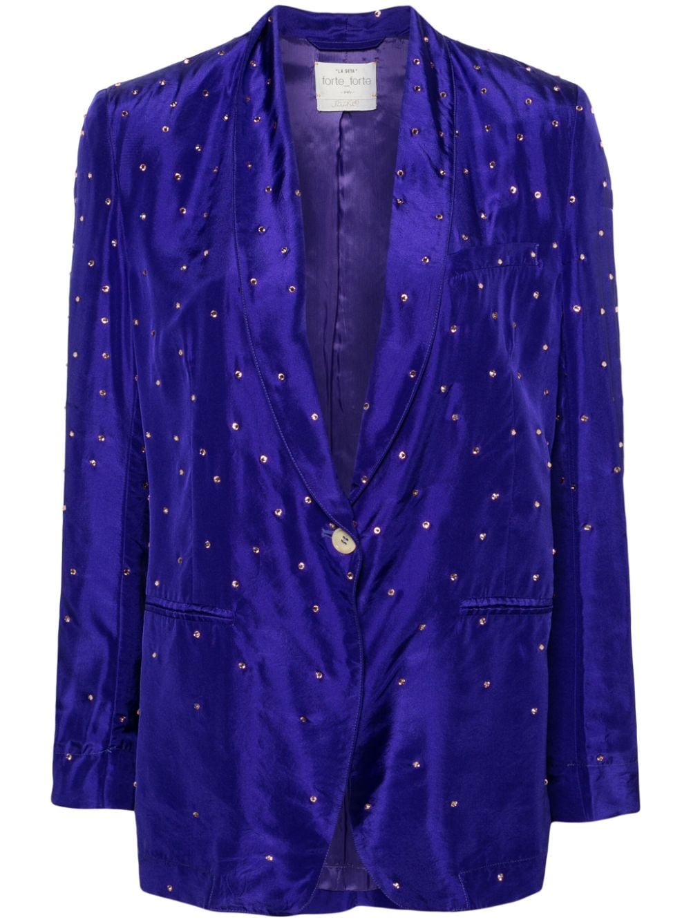 Forte Forte crystal-embellished silk blazer - Purple von Forte Forte