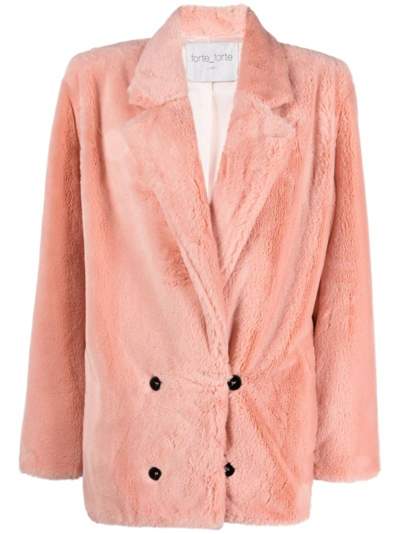 Forte Forte double-breasted faux-fur jacket - Pink von Forte Forte