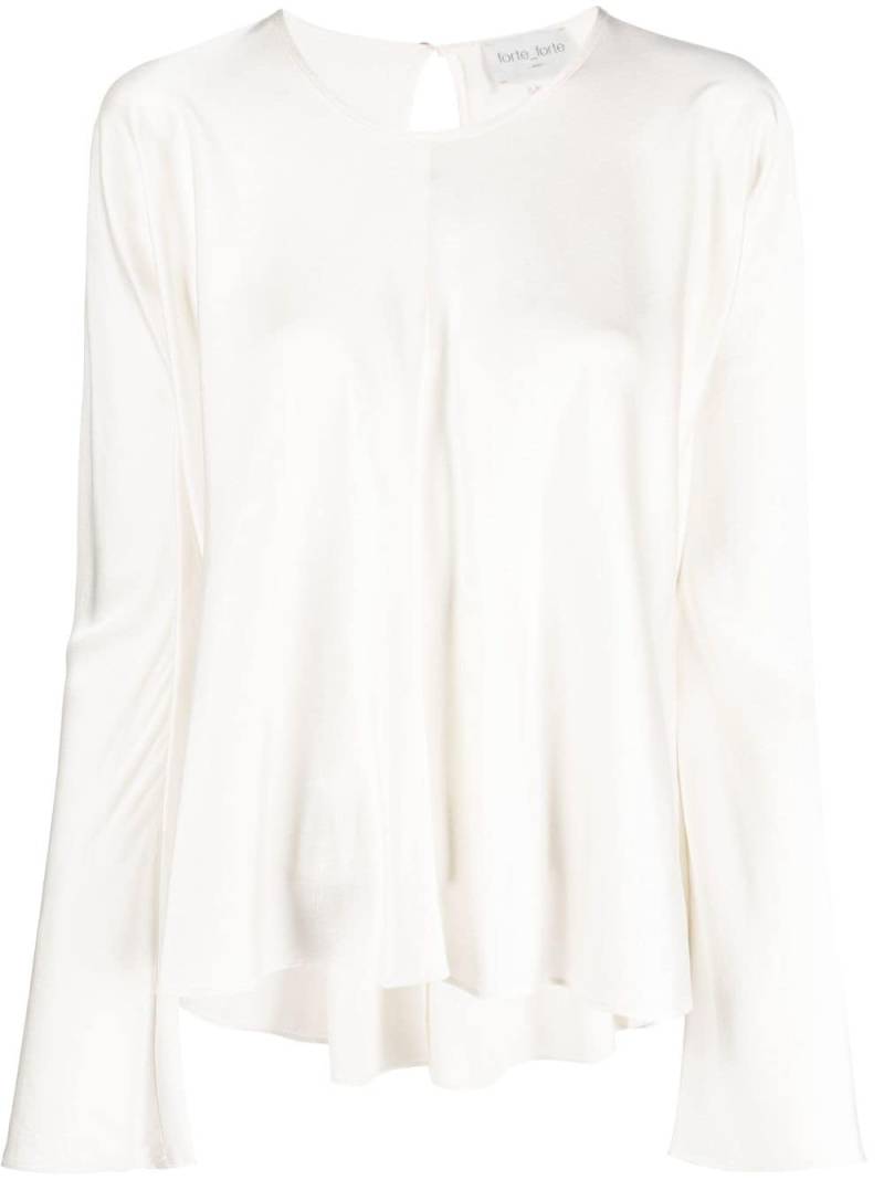 Forte Forte draped stretch silk blouse - Neutrals von Forte Forte