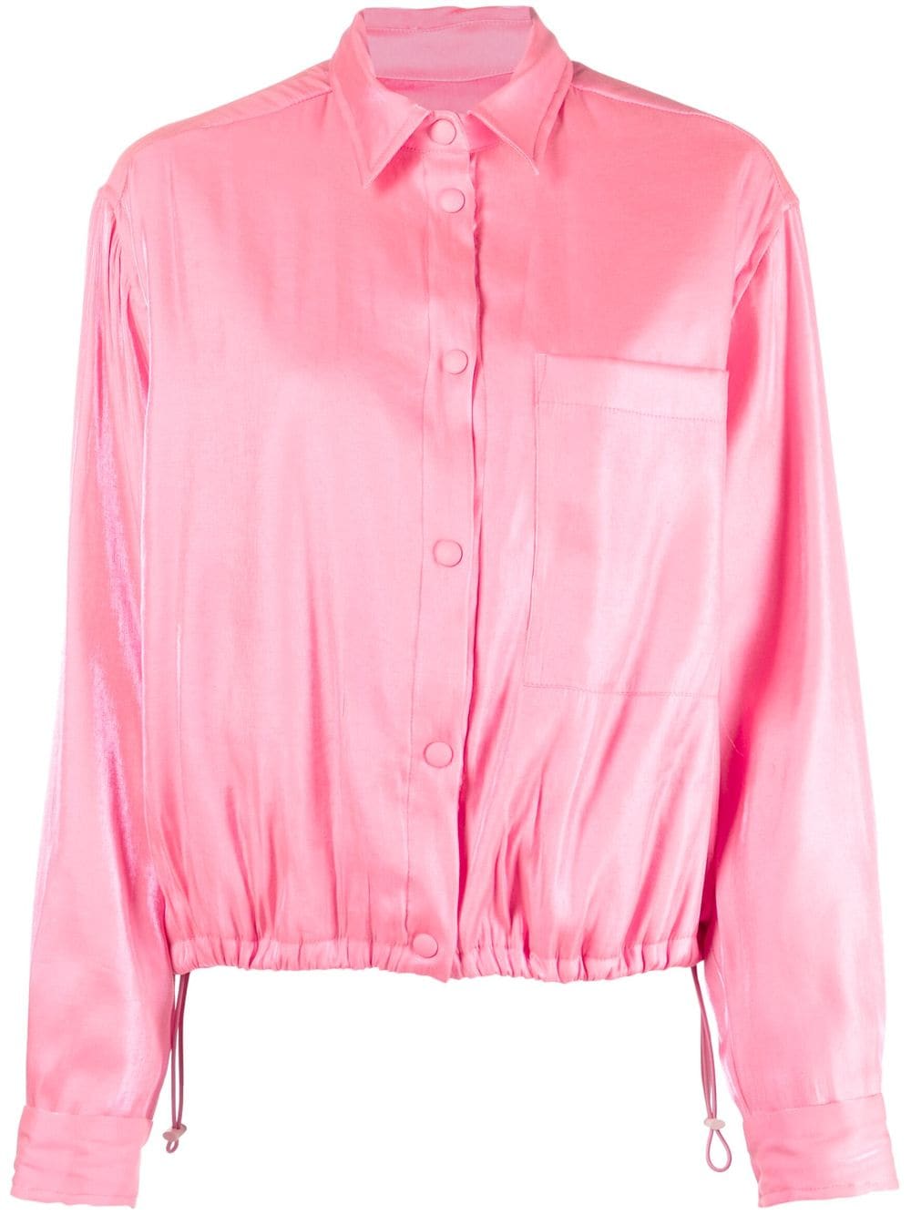 Forte Forte drawstring-hem satin shirt - Pink von Forte Forte