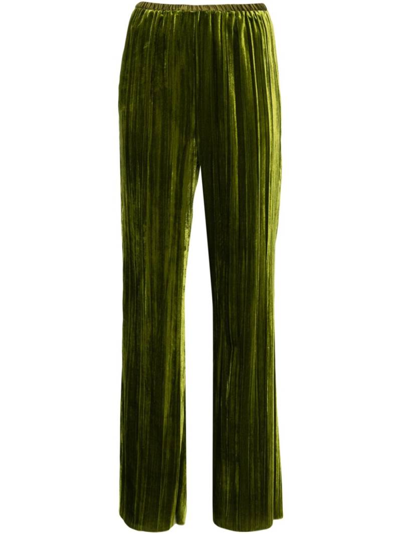 Forte Forte elasticated-waist flared velvet trousers - Green von Forte Forte