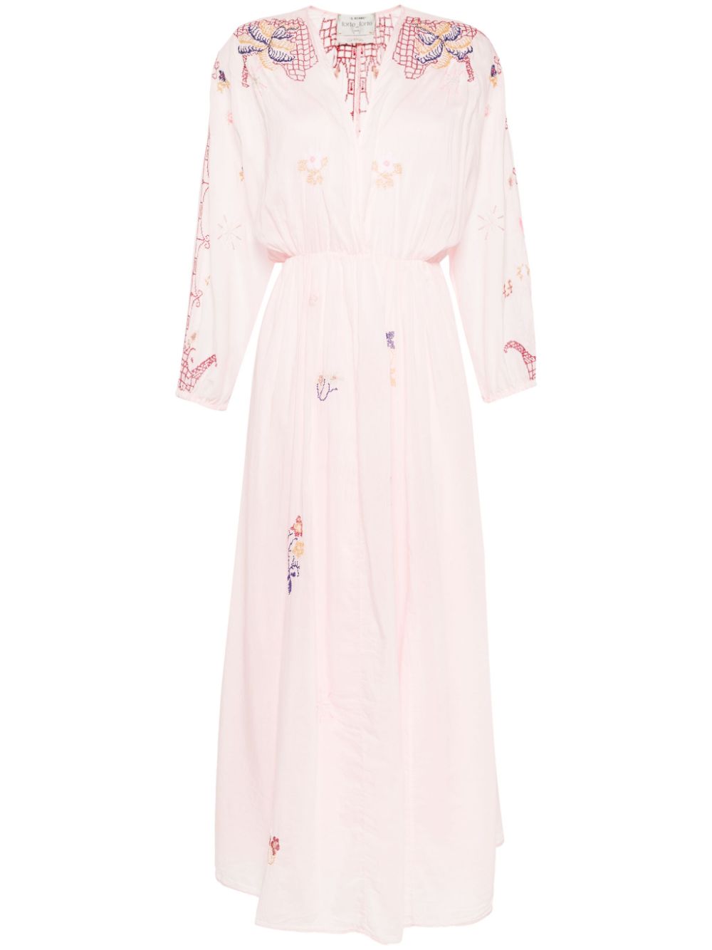 Forte Forte embroidered-design V-neck maxi dress - Pink von Forte Forte