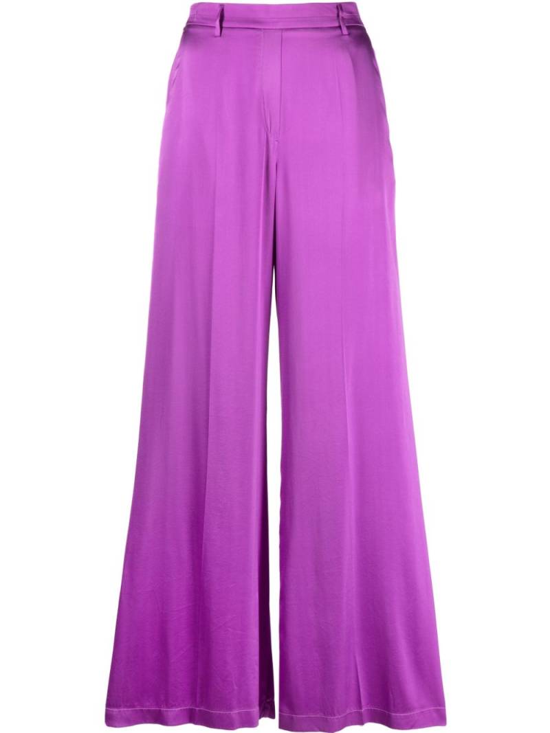 Forte Forte faux-plaquet satin silk palazzo pants - Purple von Forte Forte