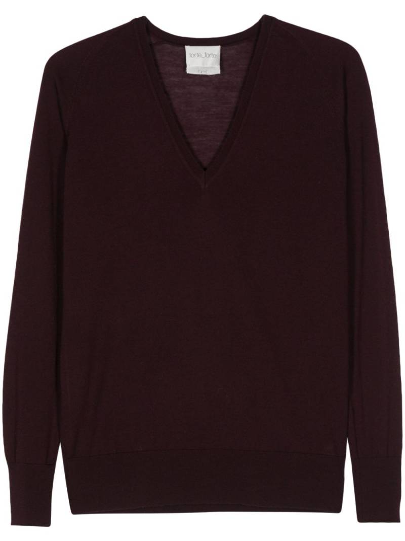 Forte Forte fine-knit V-neck jumper - Purple von Forte Forte