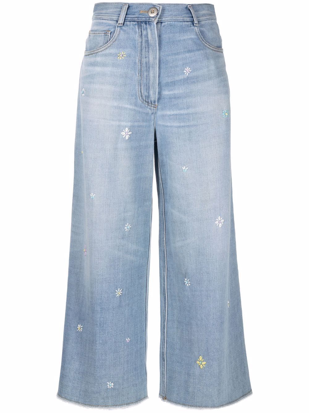 Forte Forte floral-embroidered wide-leg jeans - Blue von Forte Forte