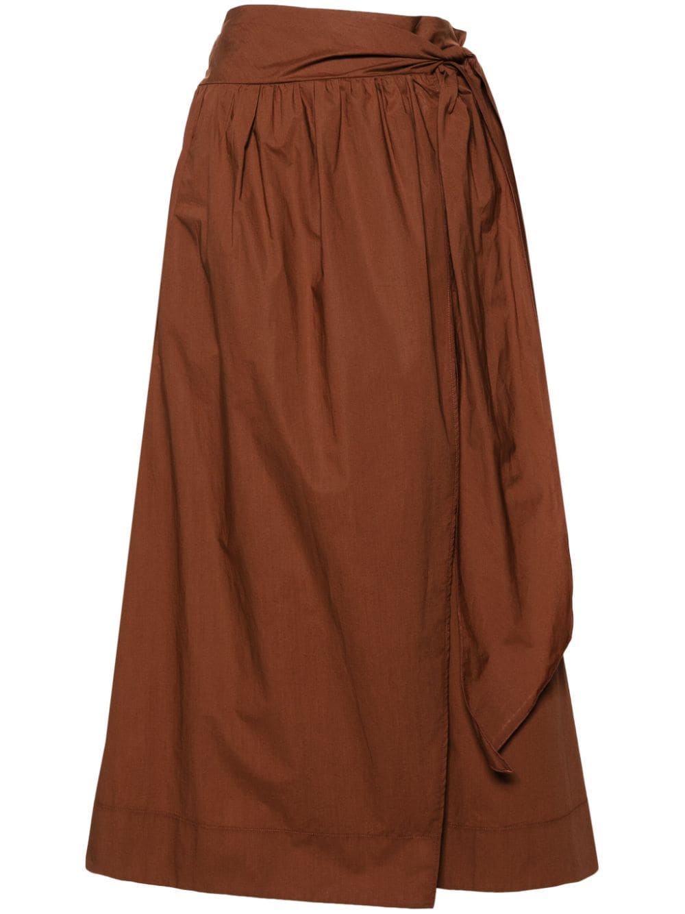 Forte Forte gathered wrap midi skirt - Brown von Forte Forte