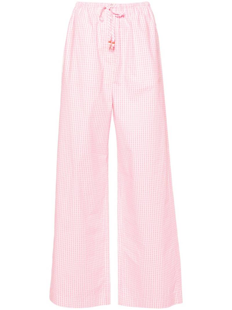 Forte Forte gingham-check wide-leg trousers - White von Forte Forte