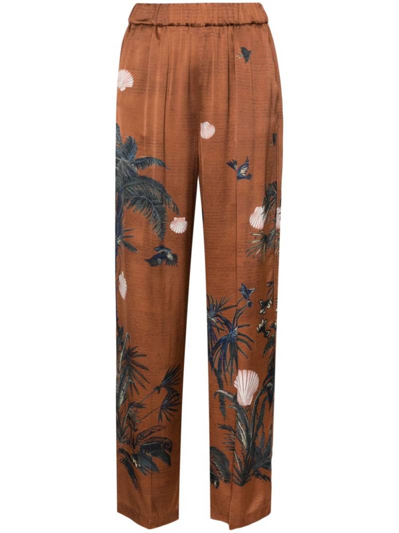 Forte Forte graphic-print straight trousers - Brown von Forte Forte