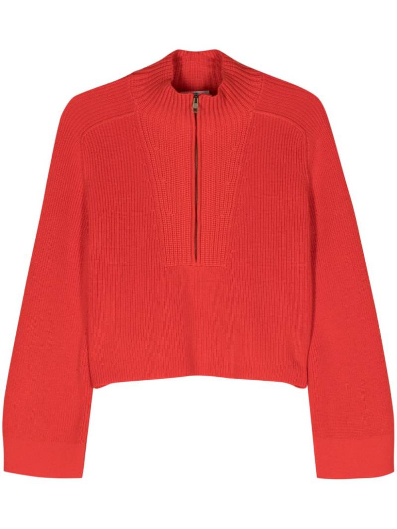 Forte Forte half-zip cropped jumper - Red von Forte Forte