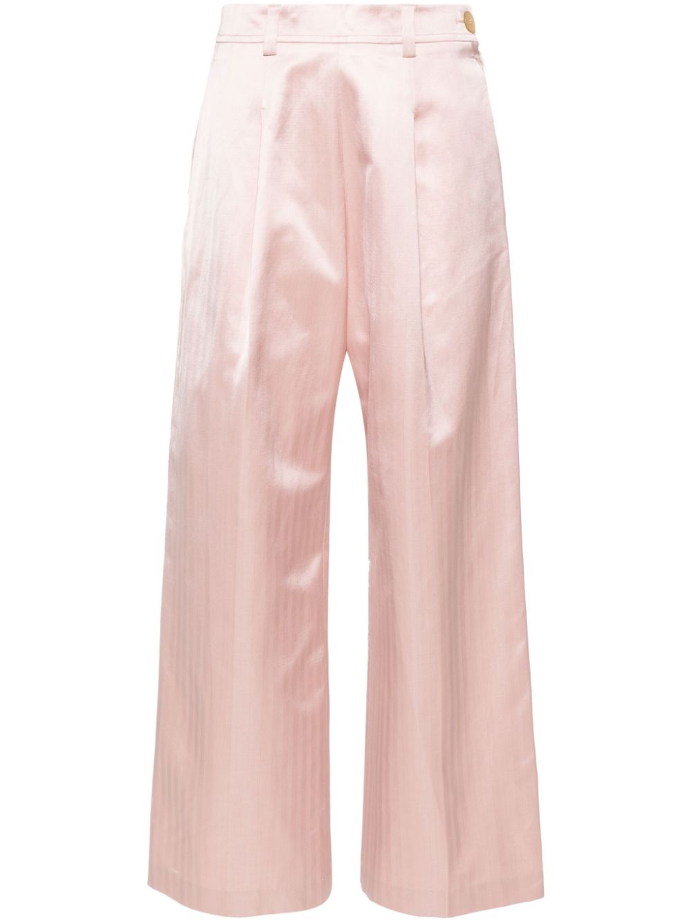 Forte Forte herringbone wide-leg trousers - Pink von Forte Forte