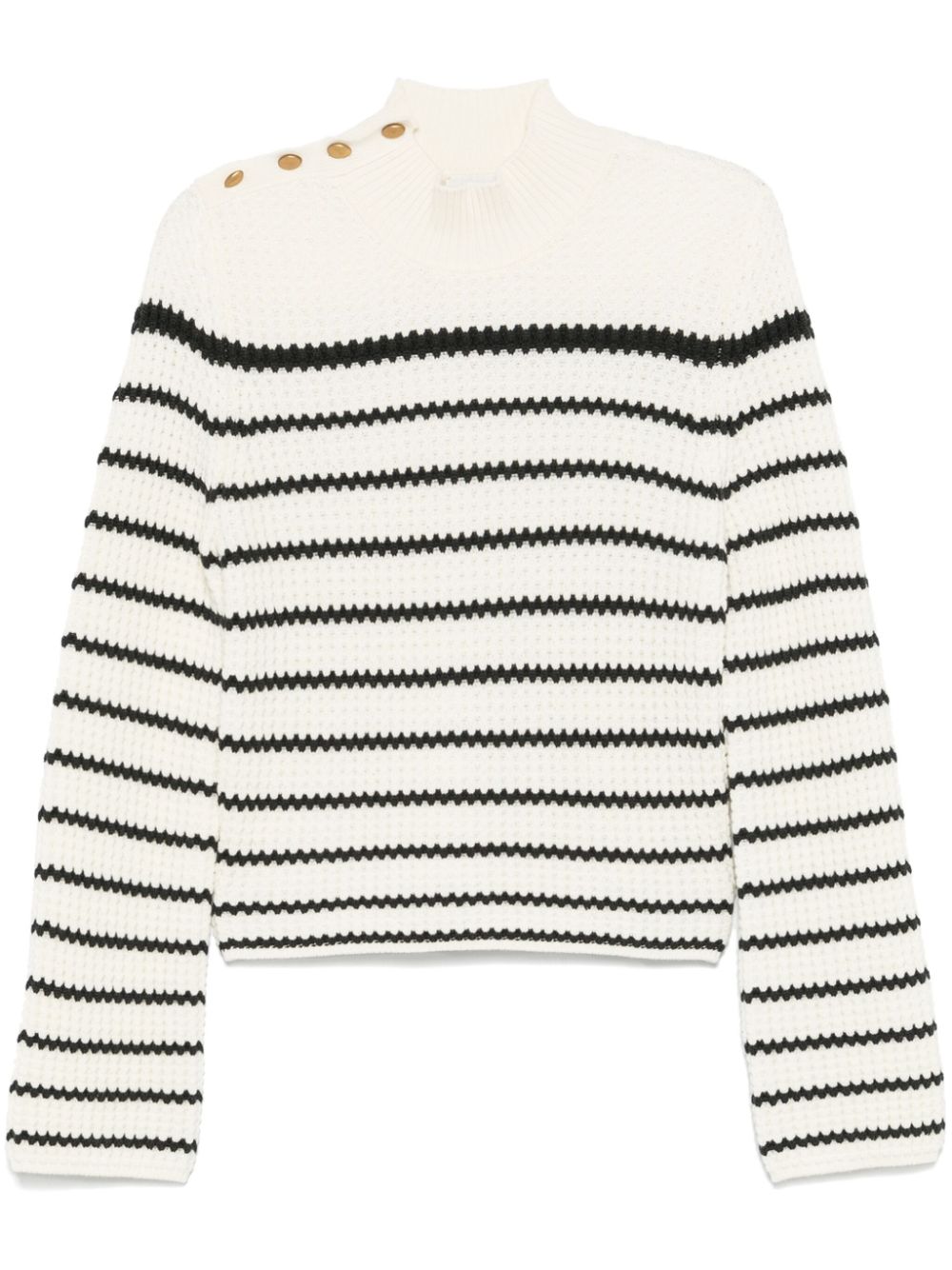 Forte Forte high-neck striped sweater - White von Forte Forte