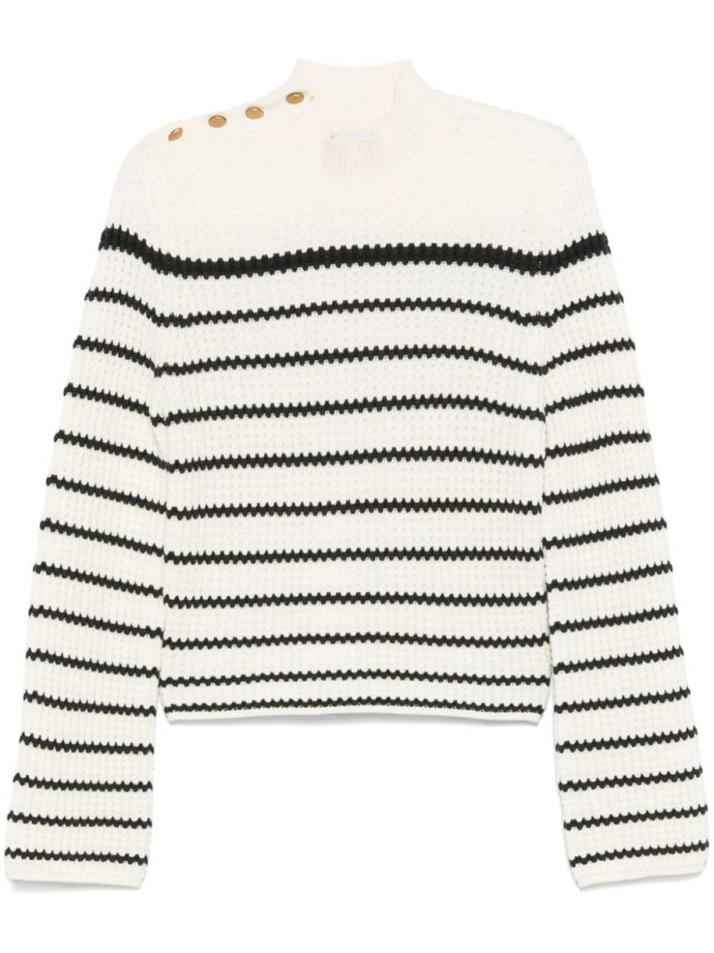 Forte Forte high-neck striped sweater - White von Forte Forte