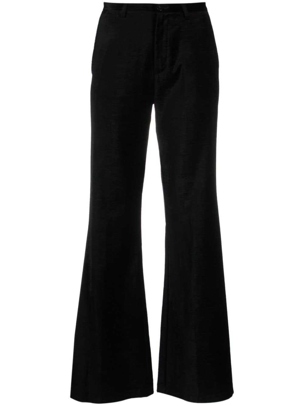 Forte Forte high-waisted velvet palazzo trousers - Black von Forte Forte