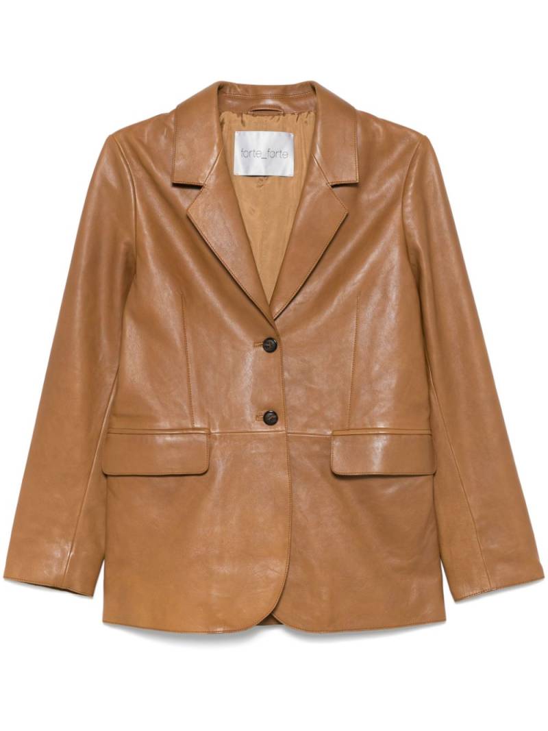 Forte Forte leather blazer - Brown von Forte Forte