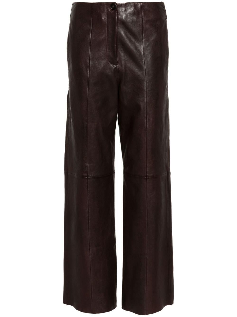 Forte Forte leather straight-leg trousers - Brown von Forte Forte