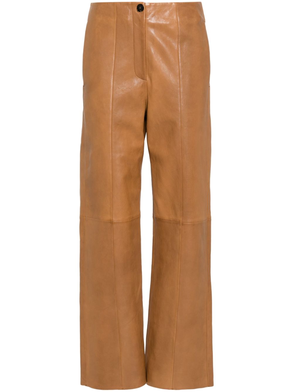 Forte Forte leather straight-leg trousers - Brown von Forte Forte