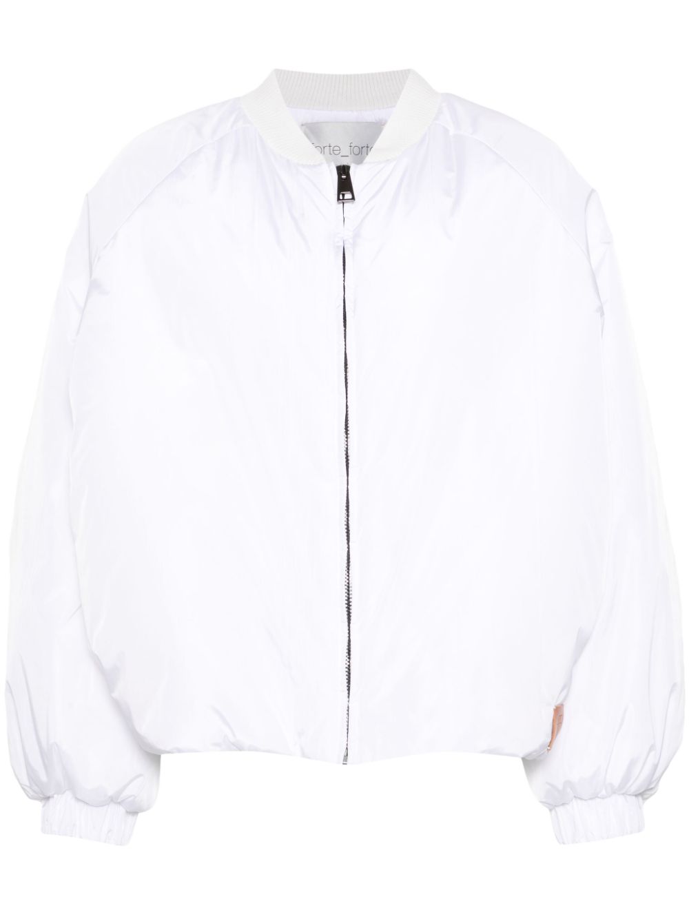 Forte Forte logo-patch padded bomber jacket - White von Forte Forte